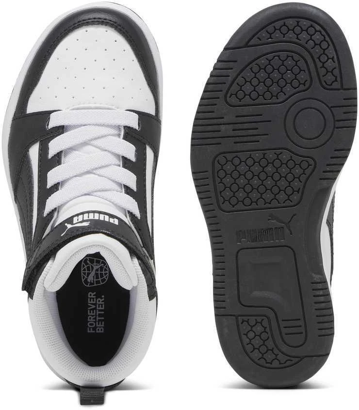 Puma Avalynė Vaikams Rebound V6 Mid Jr Baltas Juodas 393832 01