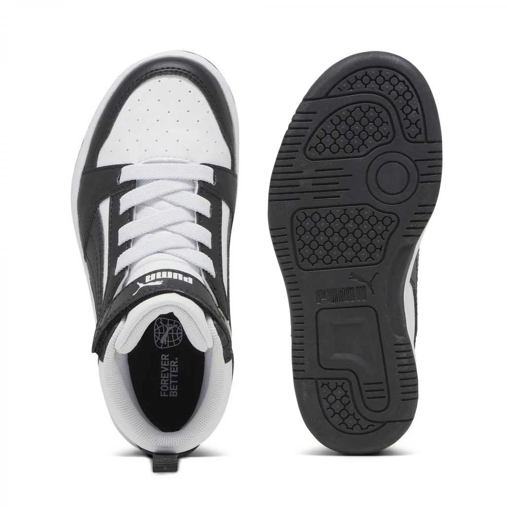 Puma Avalynė Vaikams Rebound V6 Mid Jr Baltas Juodas 393832 01
