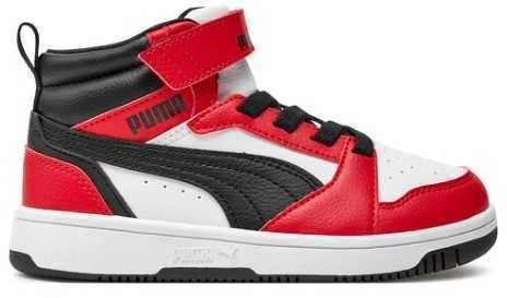 Puma Avalynė Vaikams Rebound V6 Mid Jr Baltas Juodas Raudona 393832 03