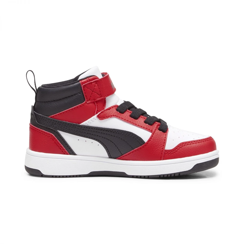 Puma Avalynė Vaikams Rebound V6 Mid Jr Baltas Juodas Raudona 393832 03