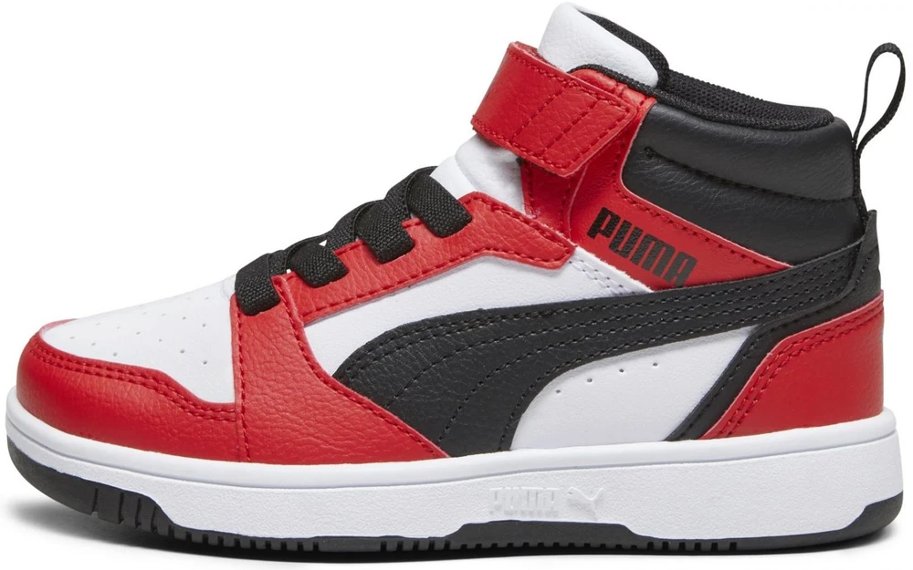 Puma Avalynė Vaikams Rebound V6 Mid Jr Baltas Juodas Raudona 393832 03