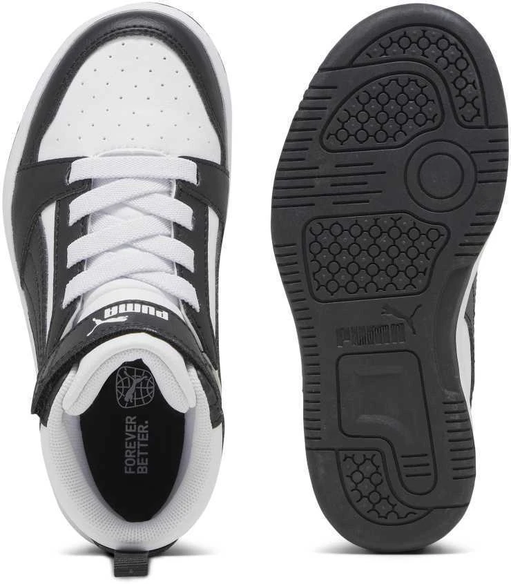 Puma Avalynė Vaikams Rebound V6 Mid Jr Baltas Juodas 393832 01