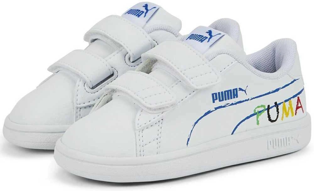 Puma Avalynė Vaikams Smash v2 Home School Baltas 386201 02