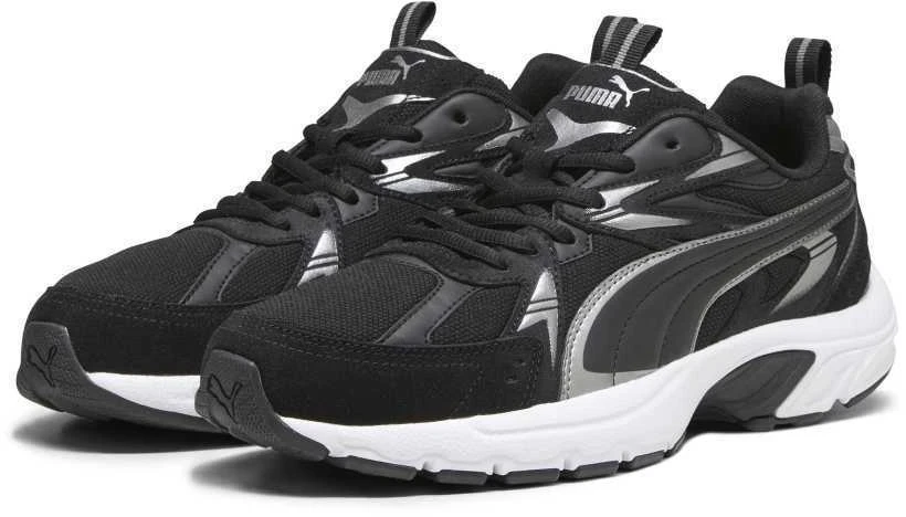 Puma Avalynė Vyrams Milenio Tech Suede Juodas Baltas Sidabrinis 393489 01