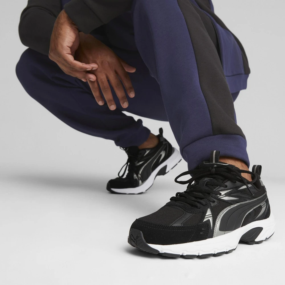 Puma Avalynė Vyrams Milenio Tech Suede Juodas Baltas Sidabrinis 393489 01