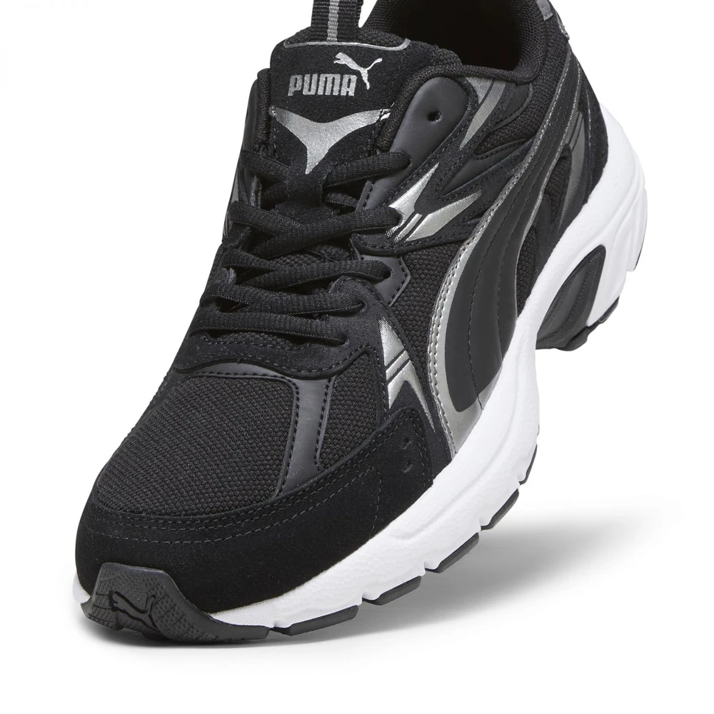 Puma Avalynė Vyrams Milenio Tech Suede Juodas Baltas Sidabrinis 393489 01