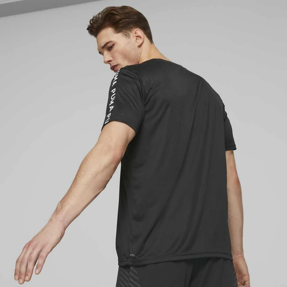 Puma Bėgimo Marškinėliai Vyrams Fit Taped Tee Juodas 523190 01