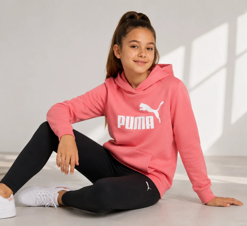 Puma Džemperis Mergaitėms Ess No.1 Logo Hoodie Rožinė 684897 25