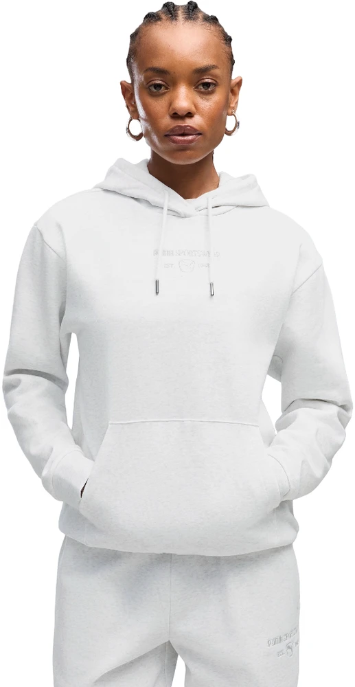 Puma Džemperis Moterims Class Full-Zip Hoodie Fl Baltas Light Pilkas 694009 05
