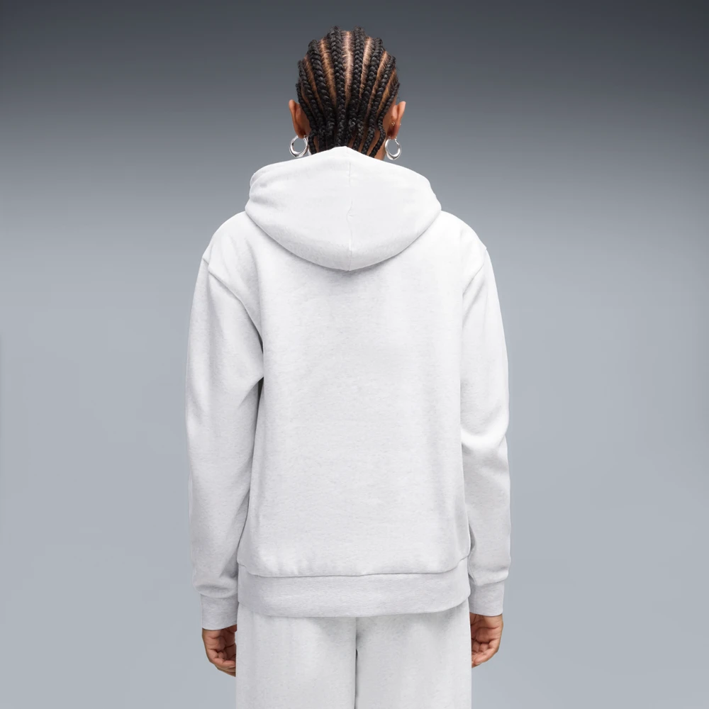 Puma Džemperis Moterims Class Full-Zip Hoodie Fl Baltas Light Pilkas 694009 05