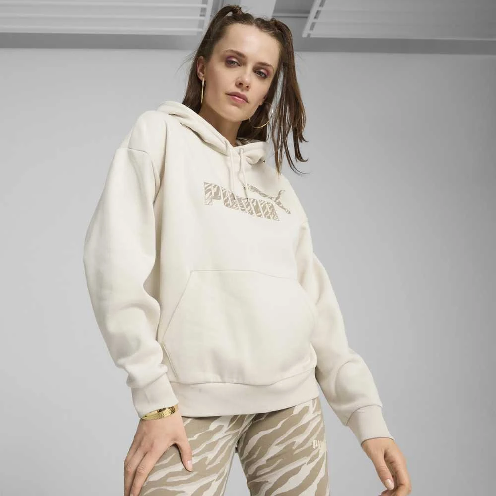 Puma Džemperis Moterims Ess+ Animal Hoodie Fl Baltas 681492 87
