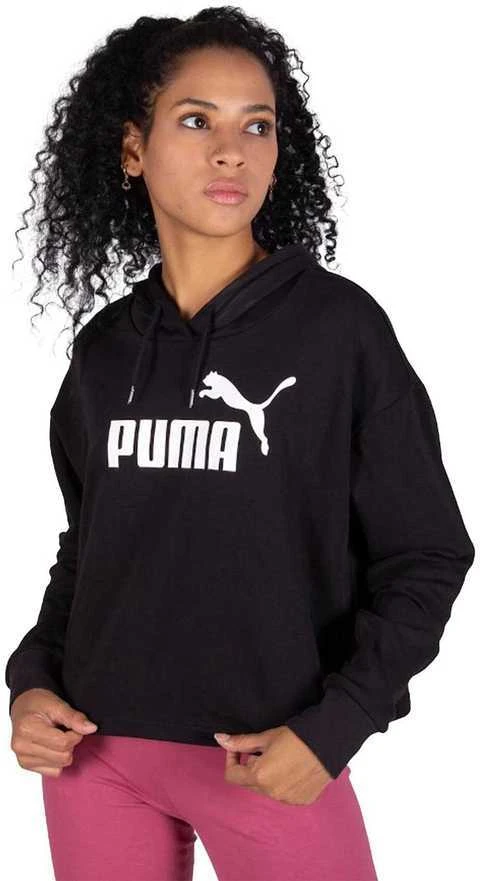 Puma Džemperis Moterims Ess Cropped Logo Juodas 586870 01