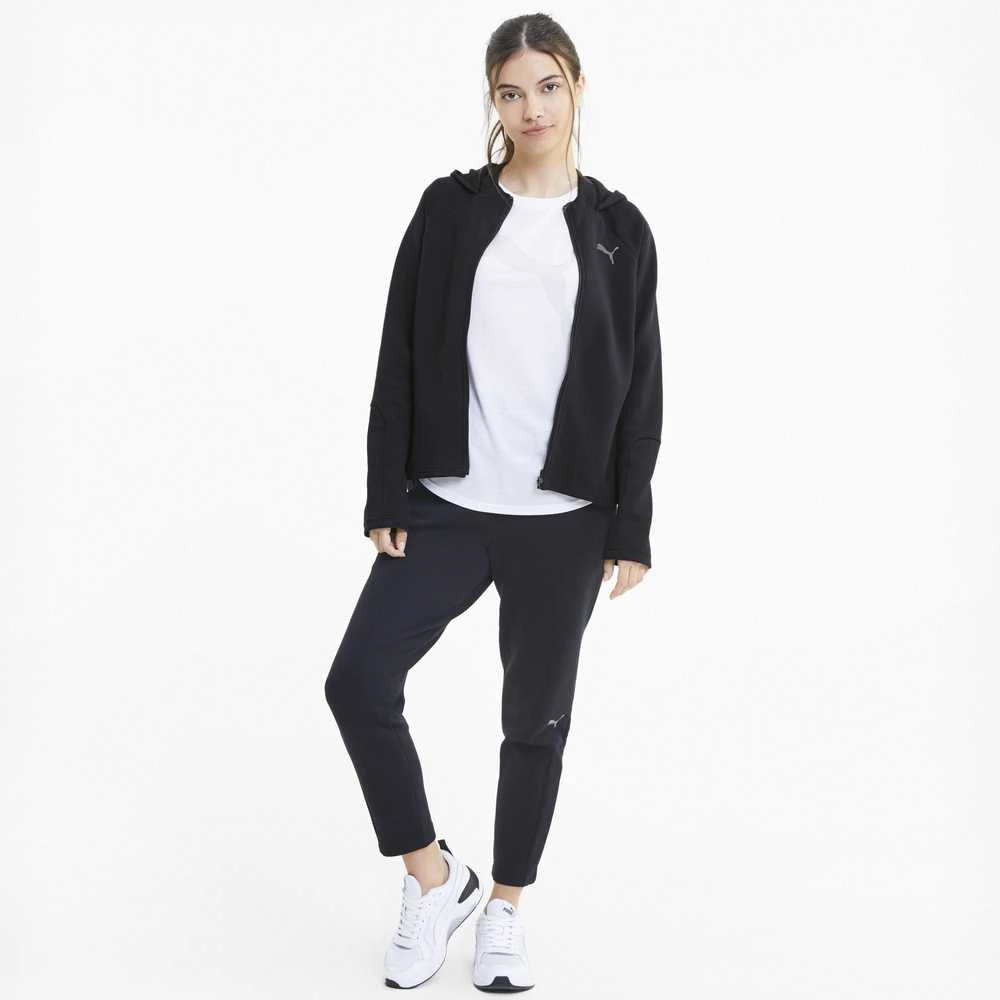 Puma Džemperis Moterims Evostripe Full-Zip Hoodie Juodas 583532 01
