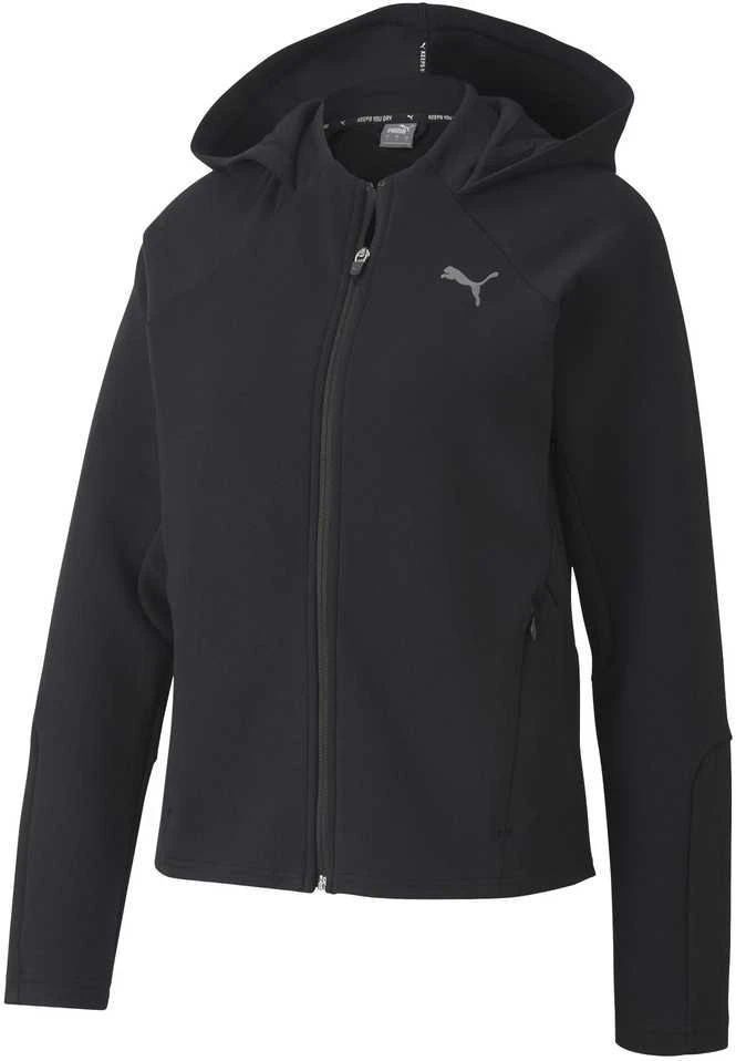 Puma Džemperis Moterims Evostripe Full-Zip Hoodie Juodas 583532 01