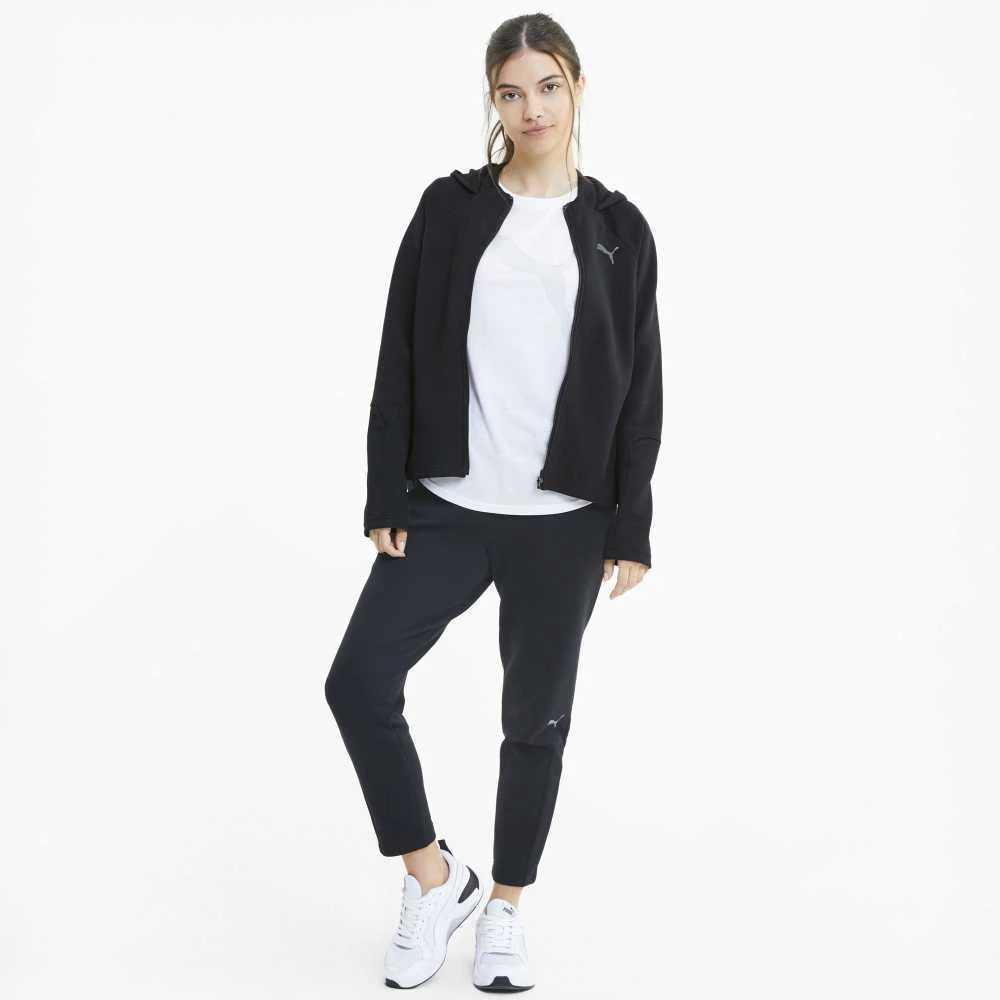 Puma Džemperis Moterims Evostripe Full-Zip Hoodie Juodas 583532 01