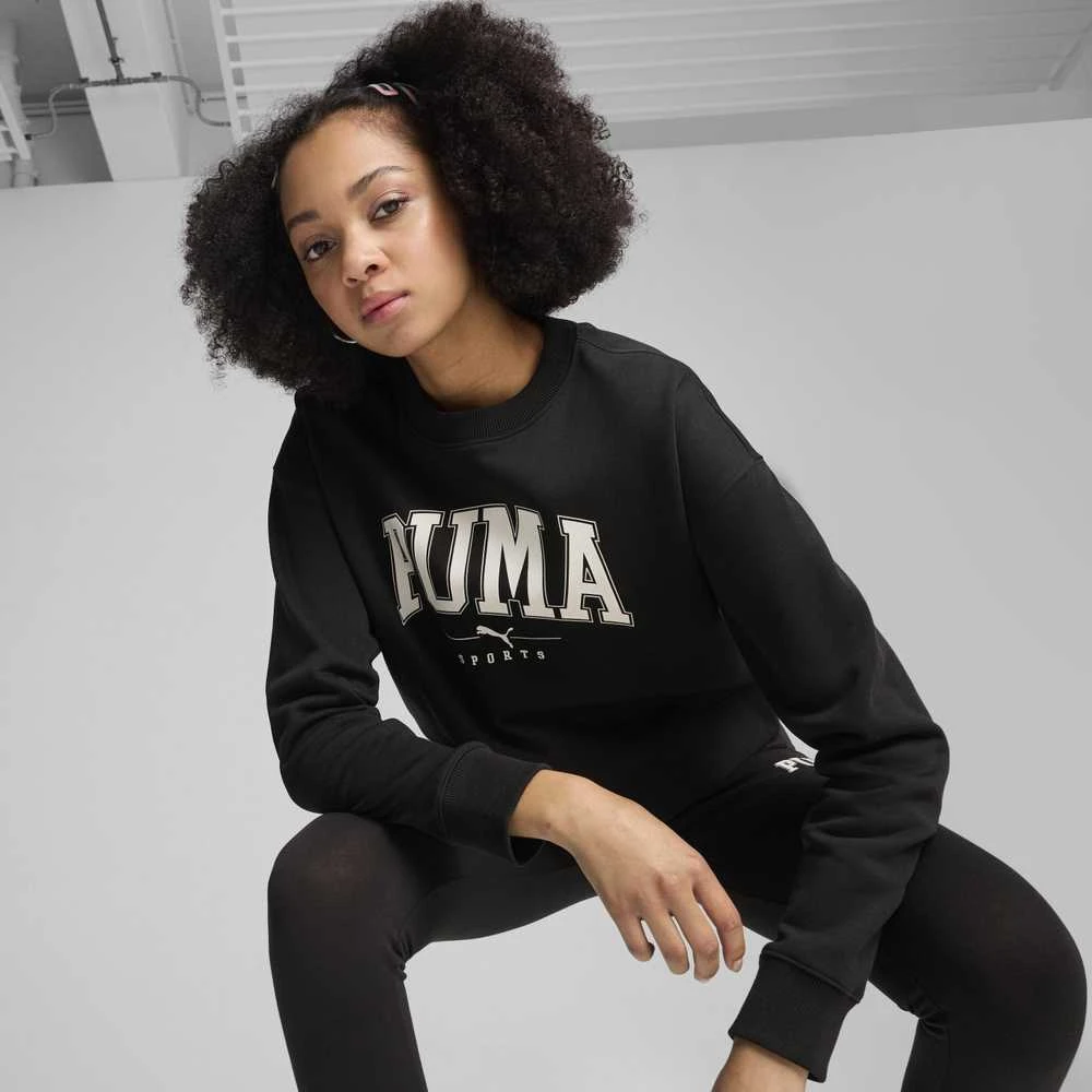 Puma Džemperis Moterims Squad Crew Fl Juodas 681539 01