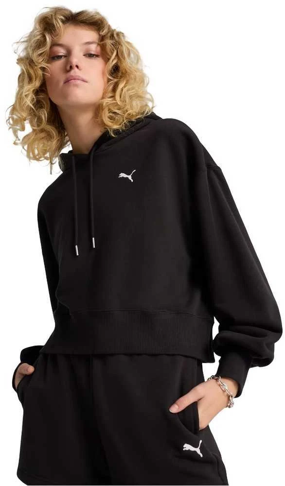 Puma Džemperis Moterims Wardrobe Ess Relaxed Croppe Juodas 629746 01
