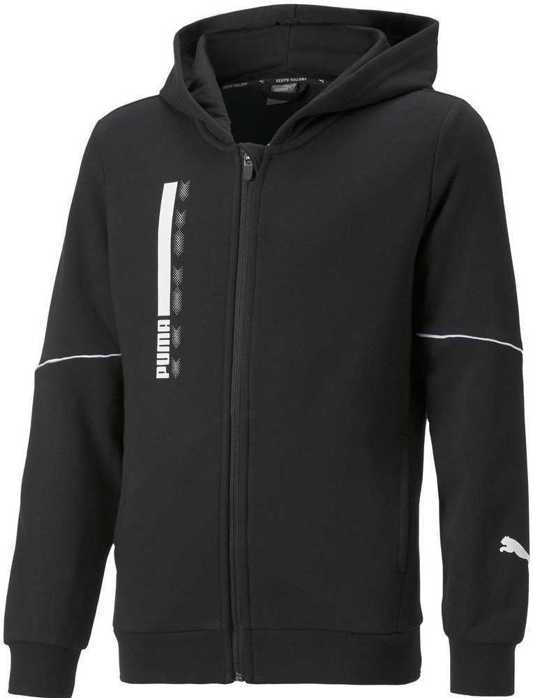 Puma Džemperis Paaugliams Active Sports Full-Zip Hoodie Juodas 670075 01,  modelis - 670075 01/176, žema kaina | Varle.lt