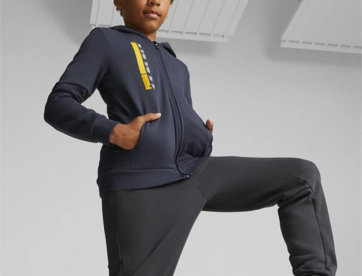 Puma Džemperis Paaugliams Active Sports Full-Zip Hoodie Mėlyna 670075 43