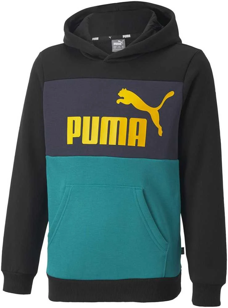 Puma Džemperis Paaugliams Ess Block Hoodie Juodas Žalias Mėlyna 849081 27