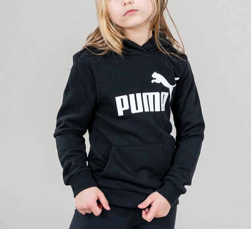 Puma Džemperis Paaugliams Ess Logo Hoodie Juodas 587030 01