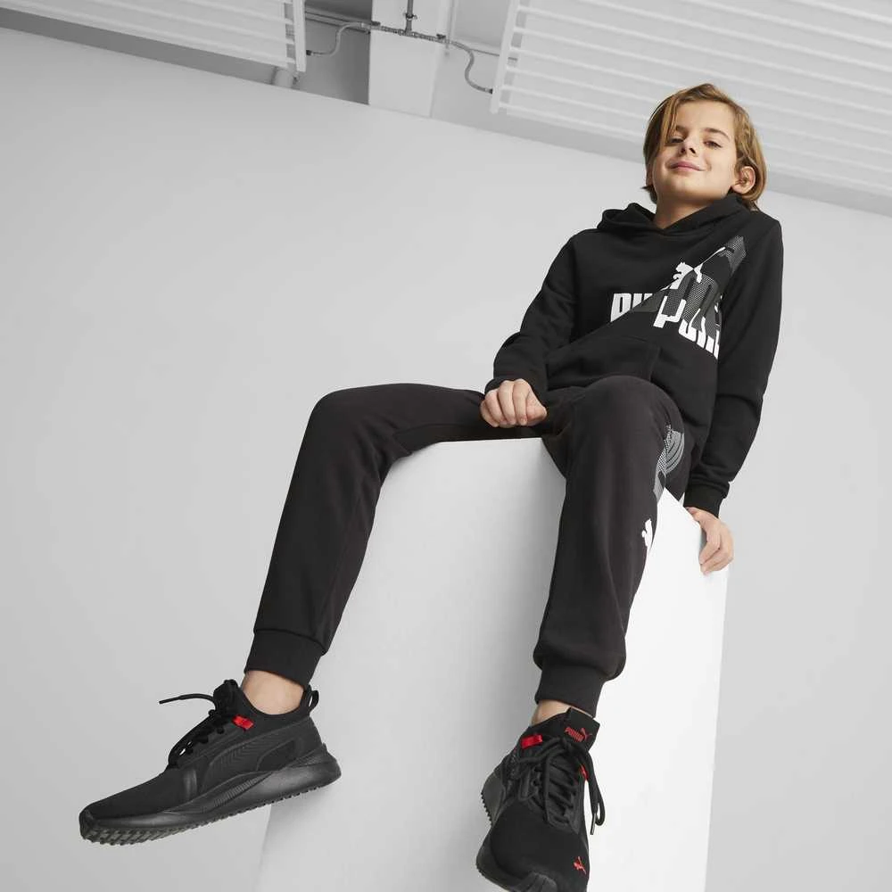 Puma Džemperis Paaugliams Ess+ Logo Power Hoodie Juodas 673262 01