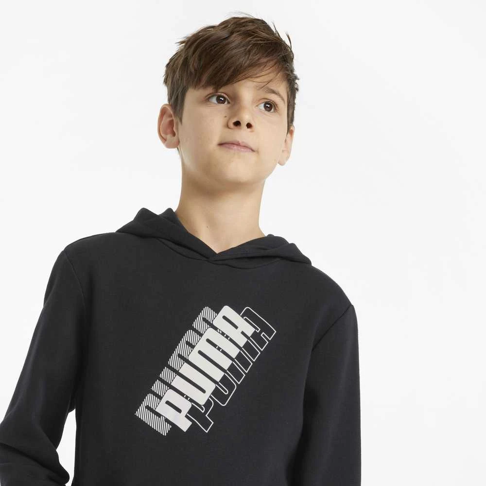 Puma Džemperis Paaugliams Power Logo Hoodie Juodas 847297 01
