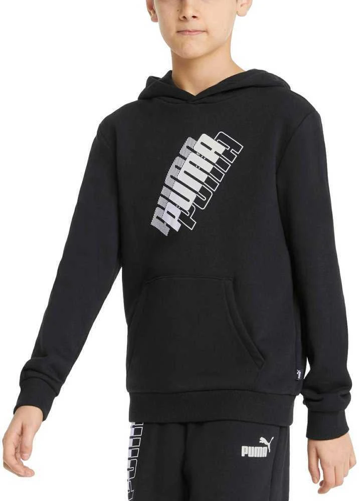 Puma Džemperis Paaugliams Power Logo Hoodie Juodas 847297 01
