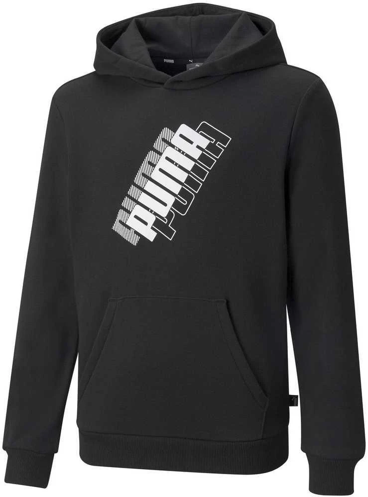 Puma Džemperis Paaugliams Power Logo Hoodie Juodas 847297 01