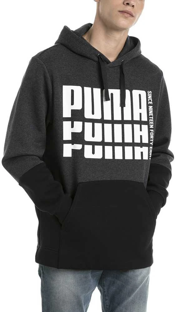 Puma Džemperis Rebel Up Hoodie Pilkas Juodas