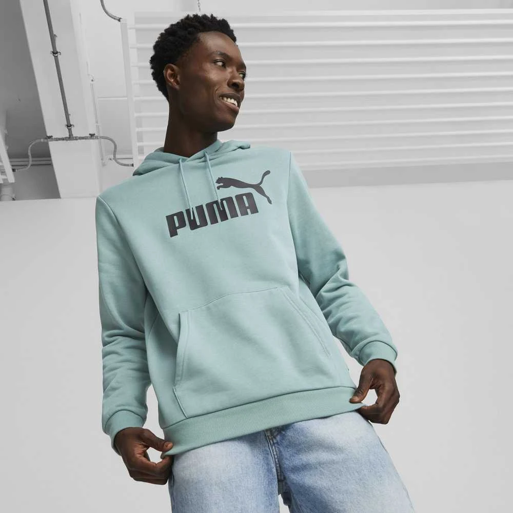 Puma Džemperis Vyrams Ess Big Logo Hoodie Žalias 586687 75