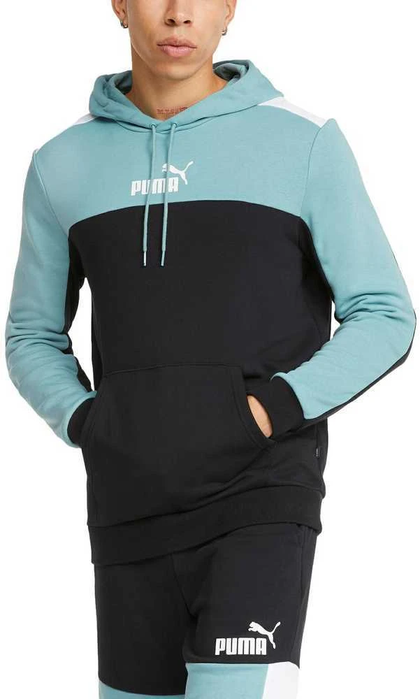Puma Džemperis Vyrams Ess+ Block Hoodie Juodas Mint 847428 50