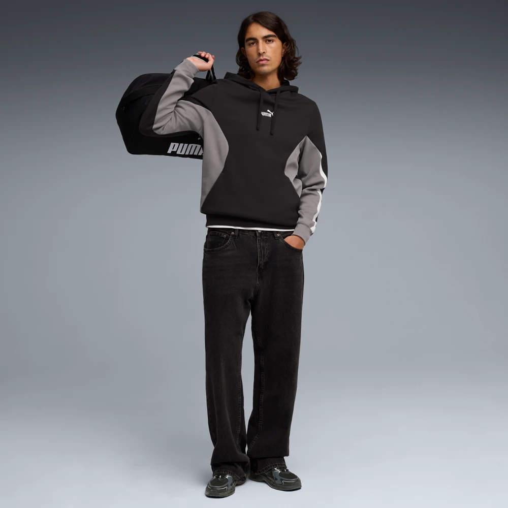 Puma Džemperis Vyrams Ess Block Hoodie Juodas Pilkas 692597 01