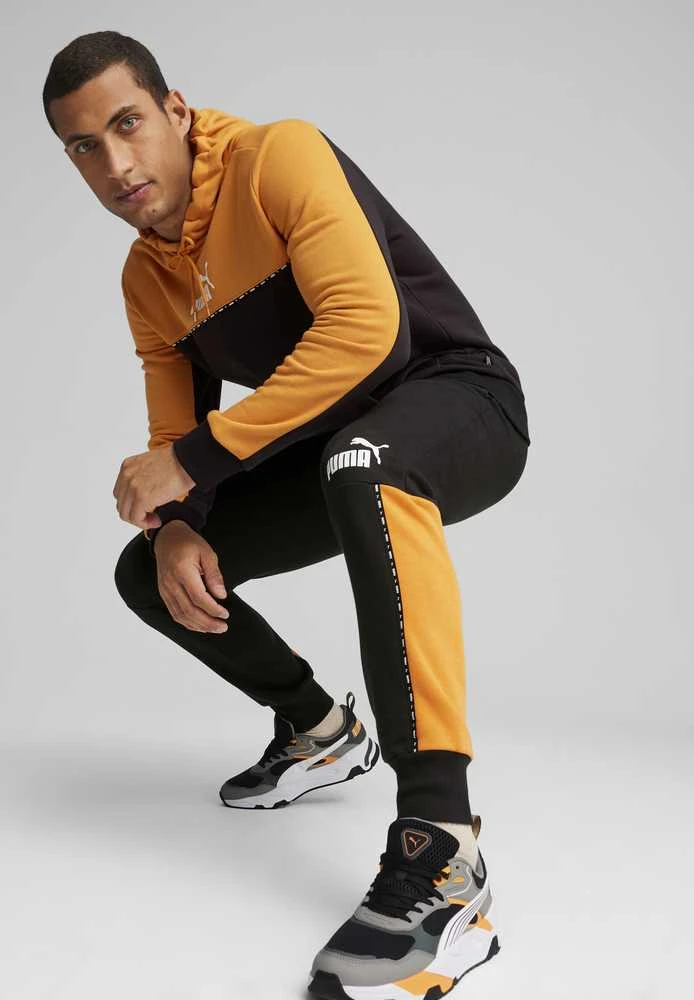 Puma Džemperis Vyrams Ess Block X Tape Juodas Geltona 675173 91