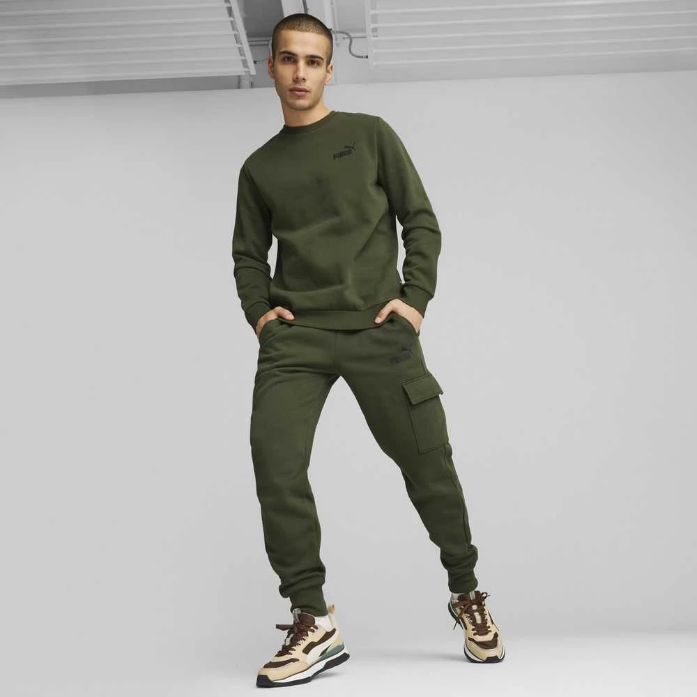 Puma Džemperis Vyrams Ess Small Logo Crew Fl Žalias 586683 31