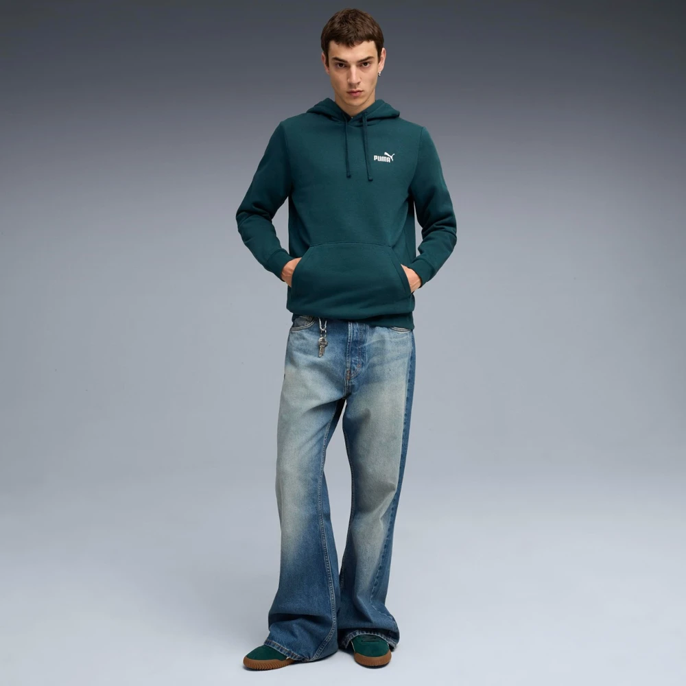 Puma Džemperis Vyrams Ess Small No.1 Logo Hoodie Fl Žalias 682575 75