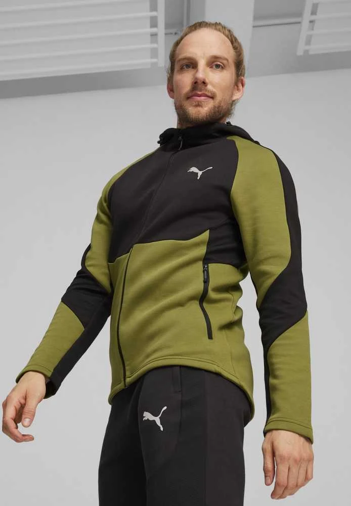 Puma Džemperis Vyrams Evostripe Full-Zip Juodas Žalias 678995 33