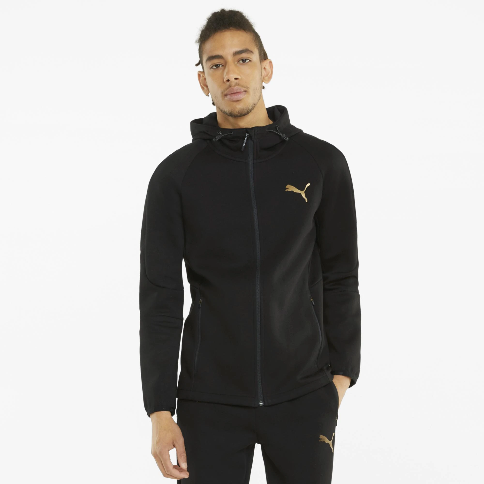 Puma Džemperis Vyrams Evostripe Fz Hoodie Juodas 589424 51
