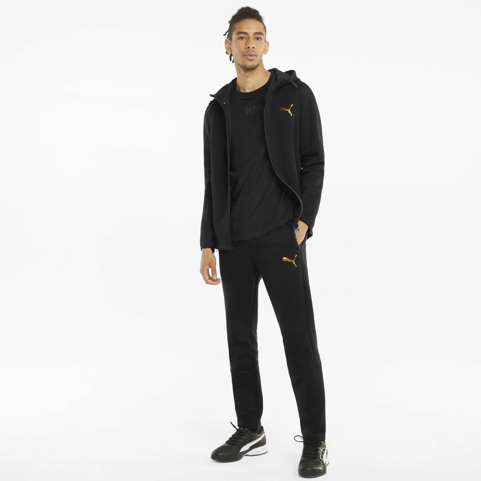 Puma Džemperis Vyrams Evostripe Fz Hoodie Juodas 589424 51