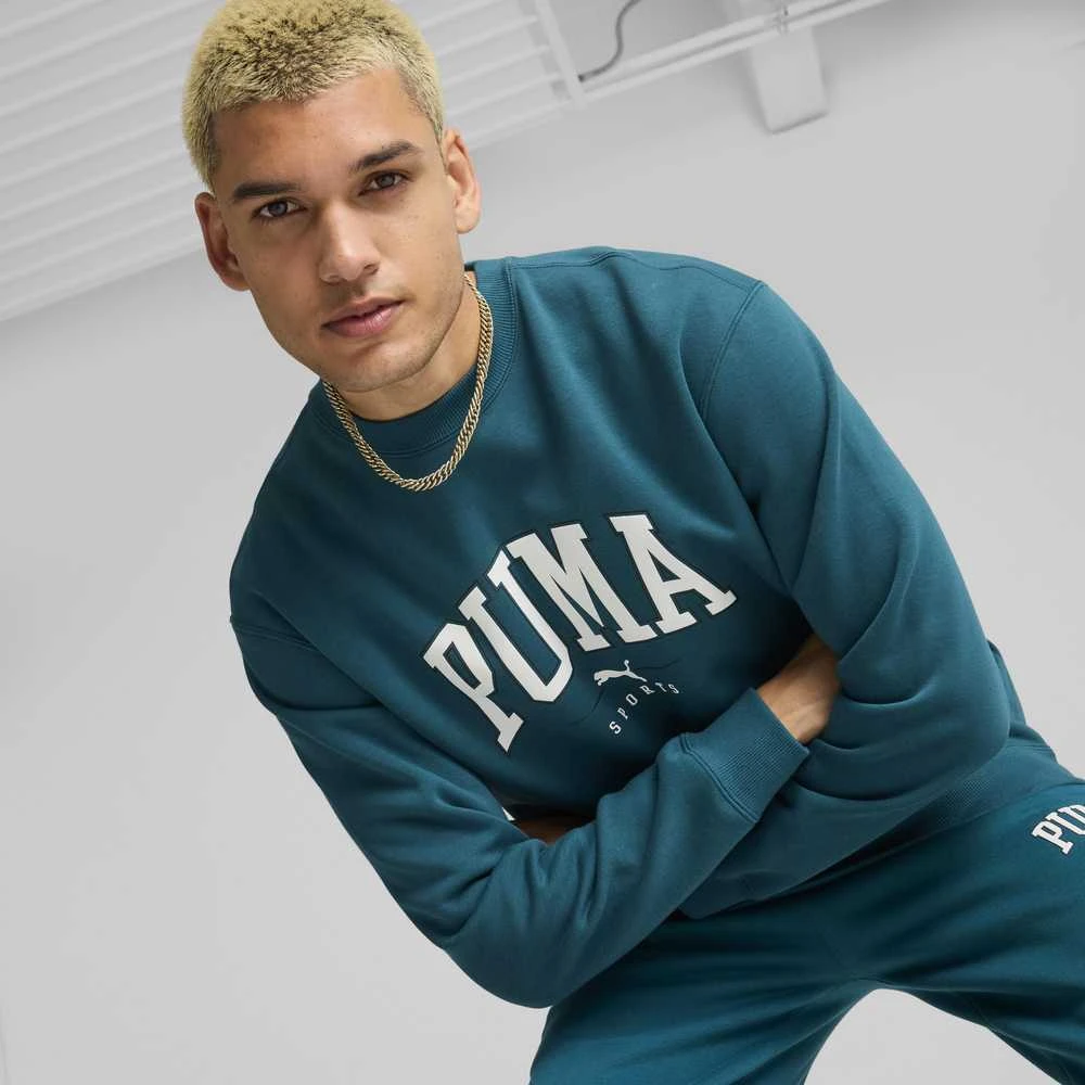 Puma Džemperis Vyrams Squad Crew Fl Cold Žalias 681794 22