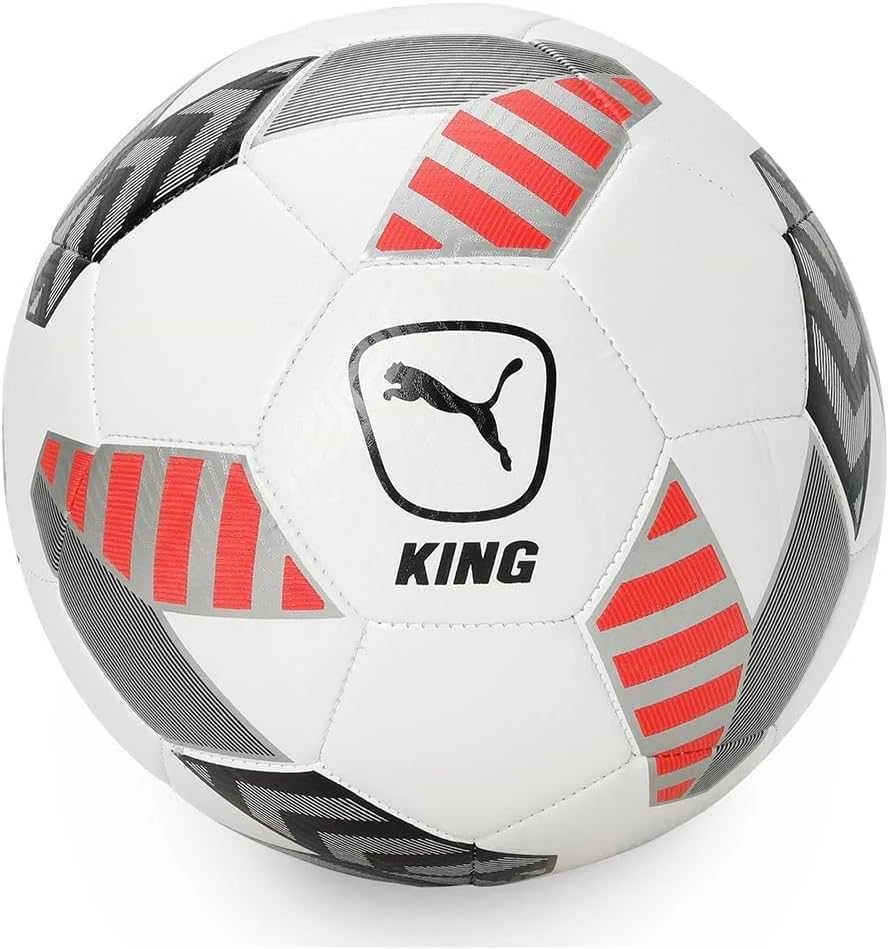 Puma Futbolo Kamuolys King Ball Baltas Pilkas Raudona 083997 02