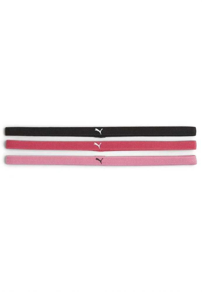Puma Galvos Juosta AT Sportbands Womens (3pcs) Juodas Rožinė 053491 23
