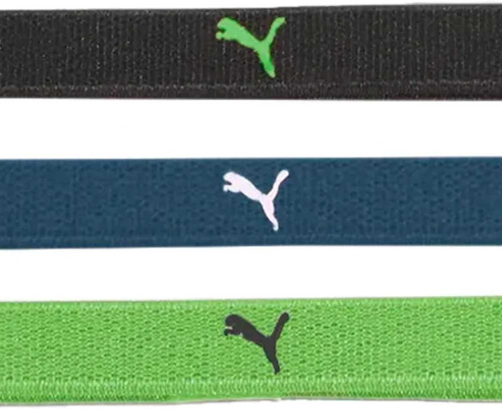 Puma Galvos Juosta AT Sportbands Womens Pack Juodas Mėlyna Žalias 053491 07