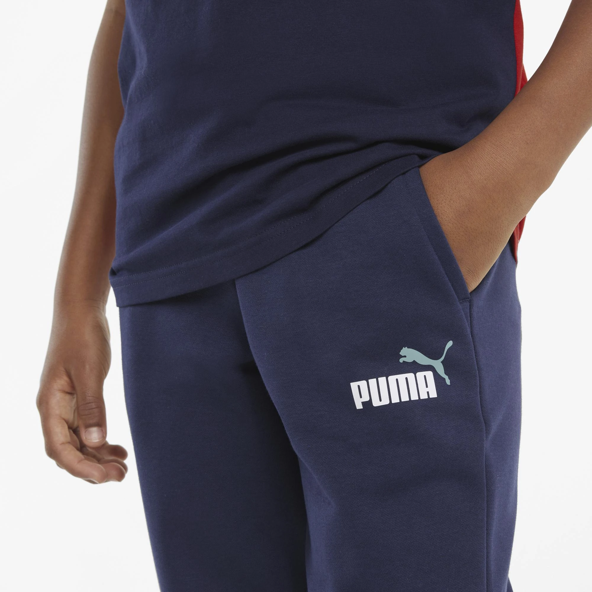Puma Kelnės Paaugliams Ess+ 2 Col Logo Mėlyna 586988 96