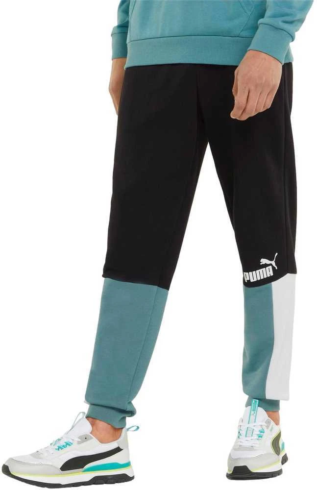 Puma Kelnės Vyrams Ess+ Block Sweatpants Juodas Baltas Mint 848007 50
