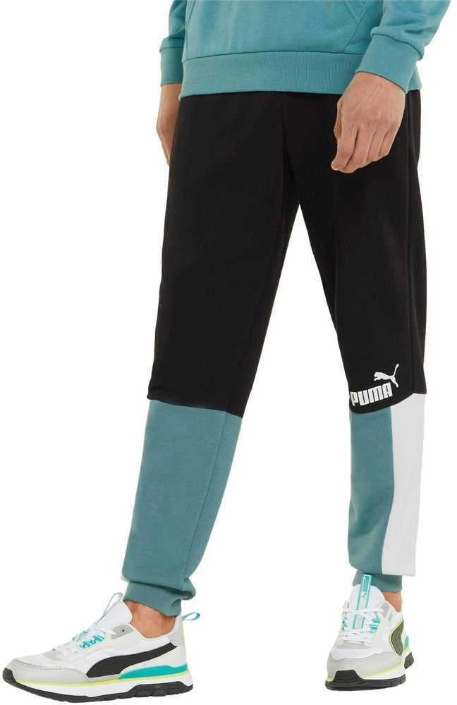Puma Kelnės Vyrams Ess+ Block Sweatpants Juodas Baltas Mint 848007 50