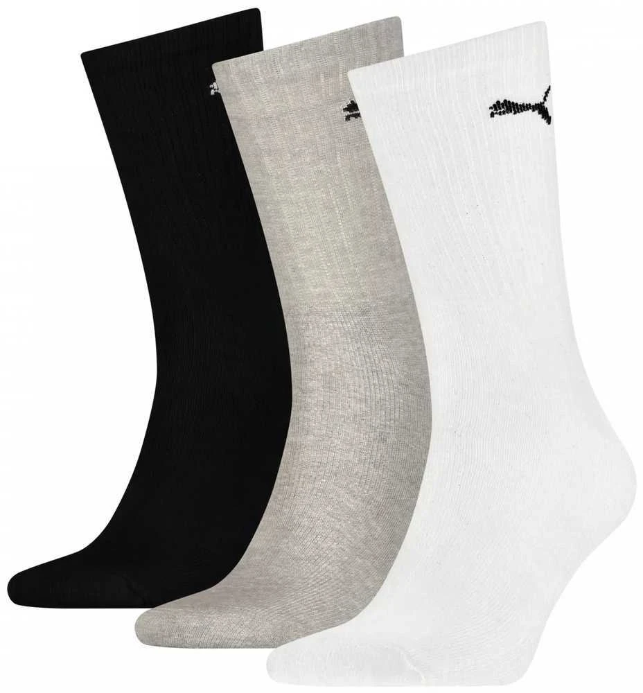 Puma Kojinės Sport Crew Baltas Juodas Pilkas