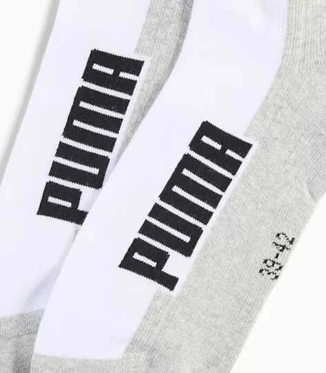 Puma Kojinės Unisex Bwt Baltas Pilkas 938583 04