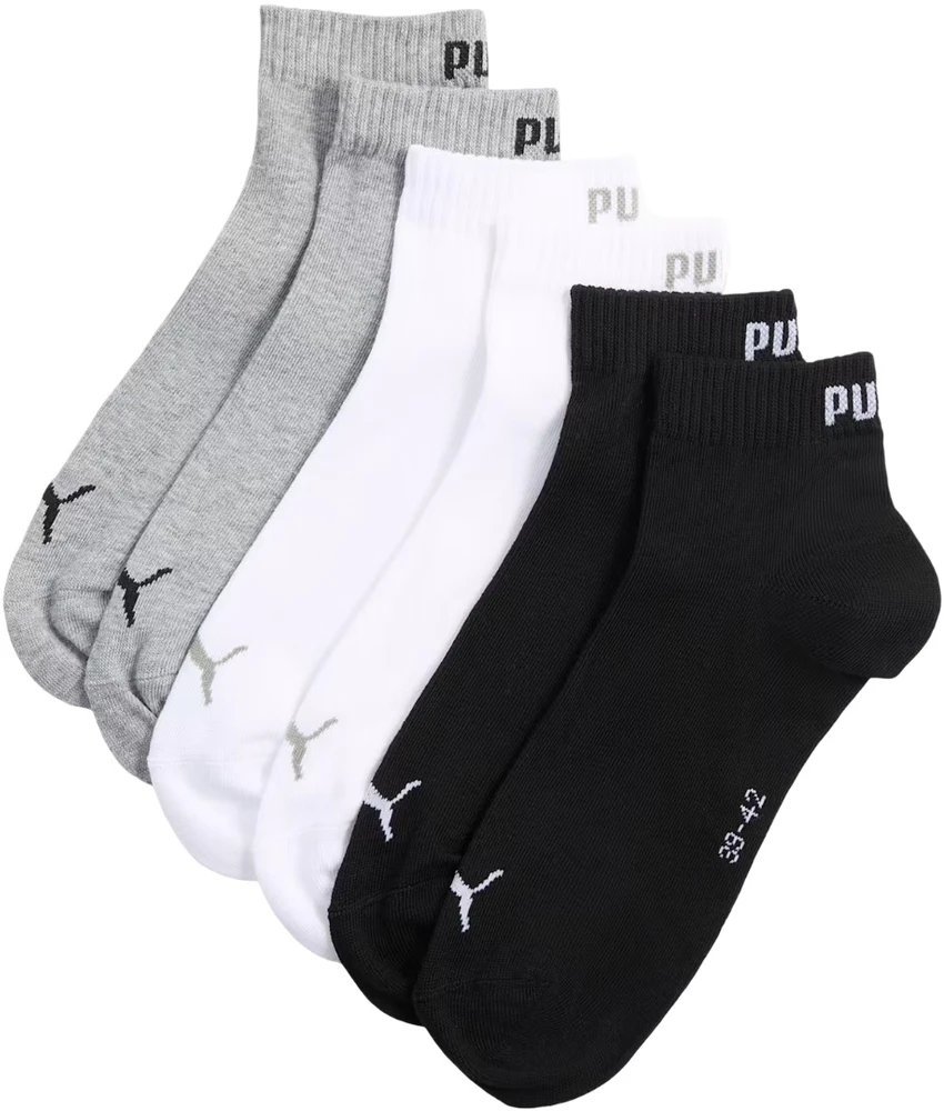 Puma Kojinės Unisex Quarter Baltas Gray Balck 938589 17