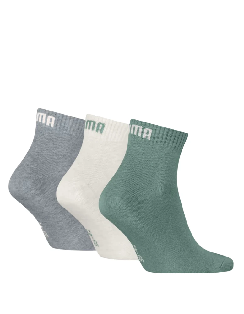 Puma Kojinės Unisex Quarter rusvai gelsvas Pilkas Žalias 938589 19